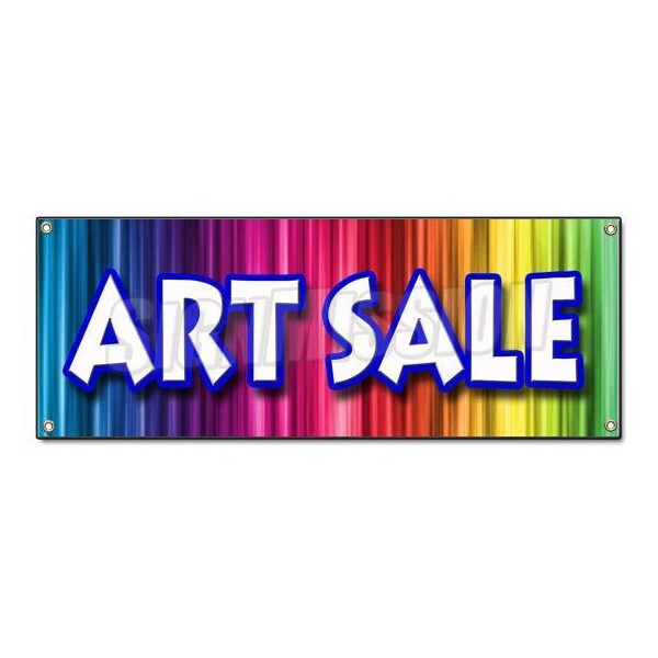 ART SALE BANNER SIGN artist paint brush signs paintings sculpture artwork